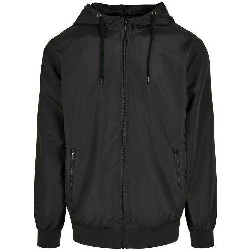 Build Your Brand Recycled Windrunner Black/Black